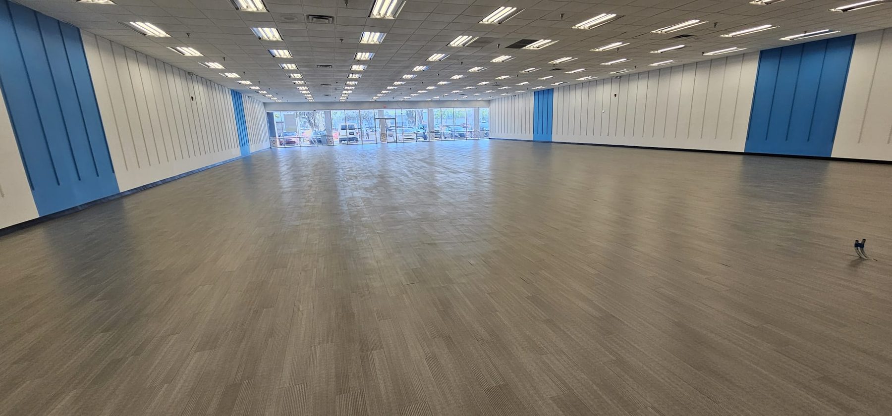 Large commercial flooring installation