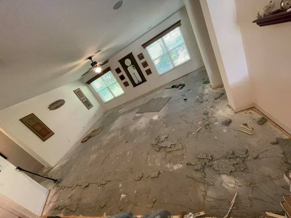 Before flooring installation - subfloor demo