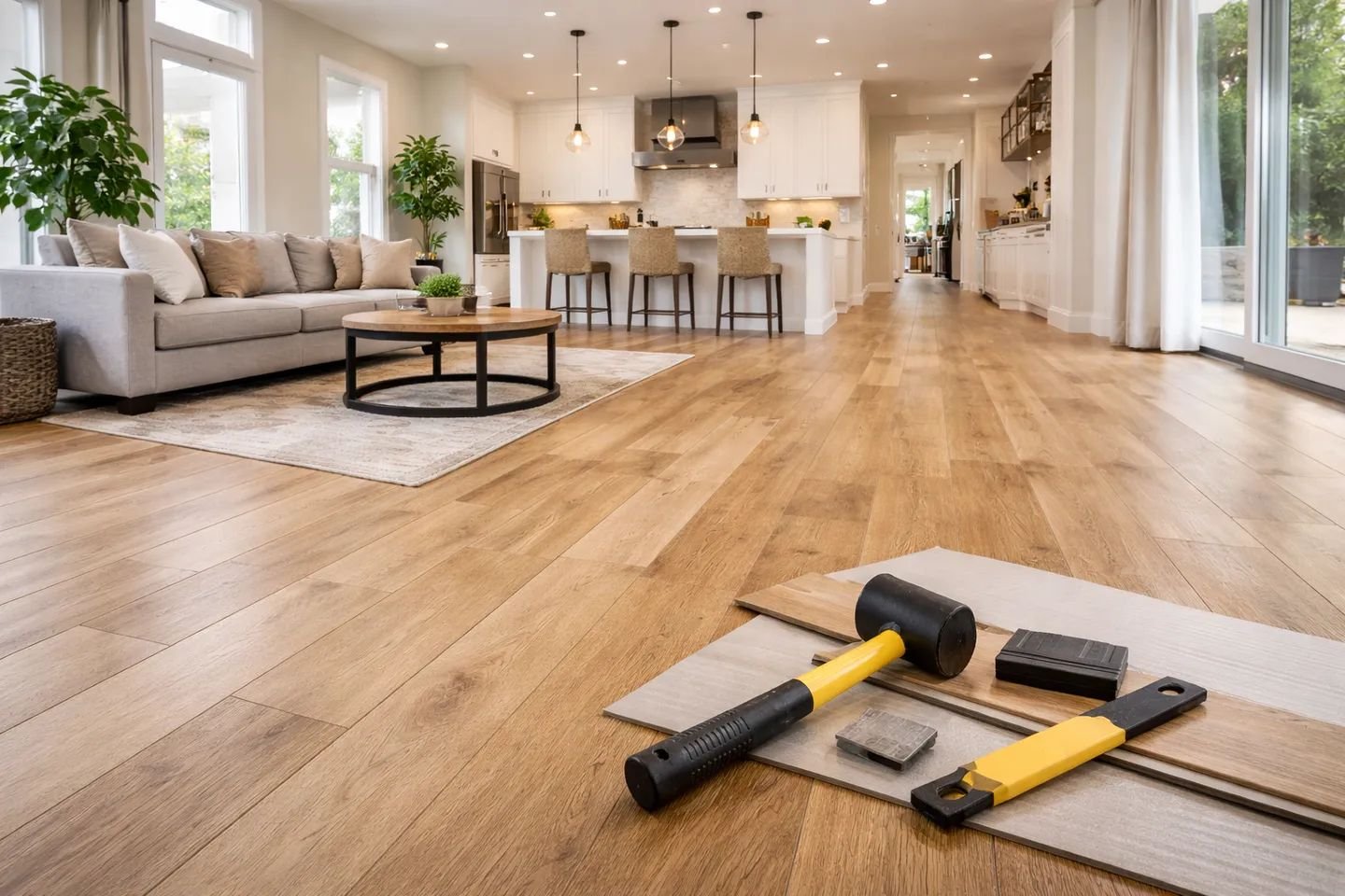 Modern flooring installation by American Pro Floors